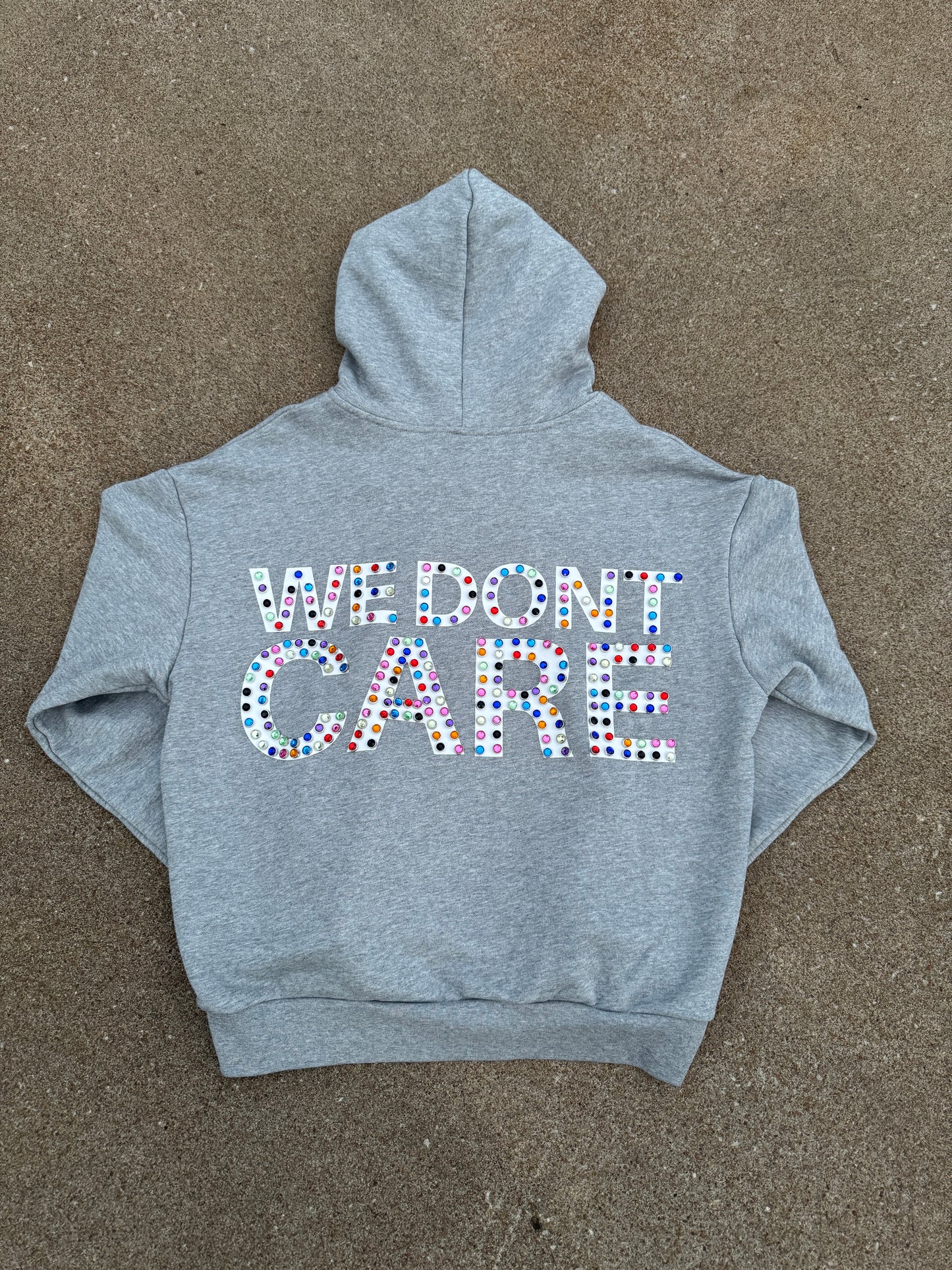 WeDontCare Gray Rhinestone Zipup