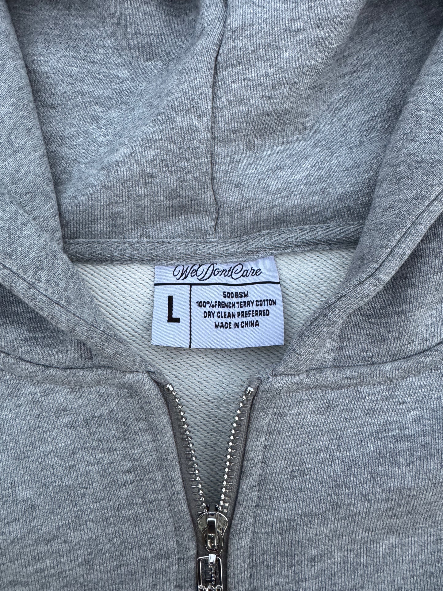 WeDontCare Gray Rhinestone Zipup